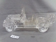 Ancienne Jeep miniature en cristal Italie L: 16,9 cm (DB36)