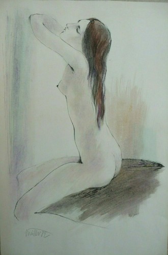 Grand dessin 1982 féminin - dessin,