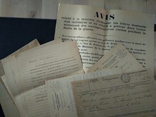 1914-1918 - lot documents