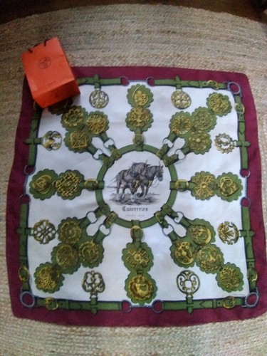 Foulard carré hermès soie - foulard,