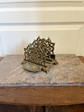 Ancien Porte Courrier Lettre Bureau Laiton Doré Patine XXème FRANCE