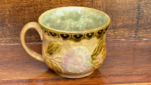 Ancienne tasse decor fleurs - ancienne,