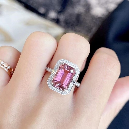 Bague vintage tourmaline - , rose