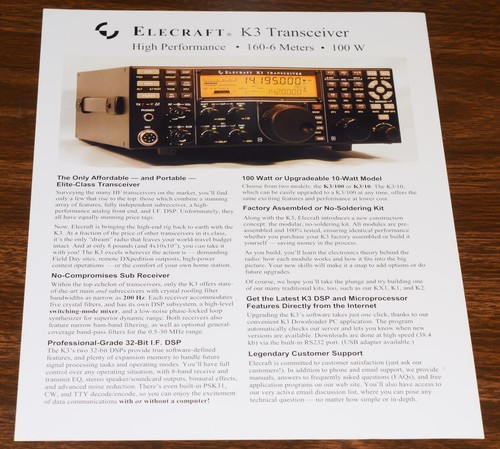Brochure elecraft high - brochure:, k3