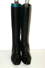 FRANCOIS PINET Bottes Cuir Lisse Noir Doublées Cuir T 35.5 BE