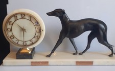 Pendule art déco au chien