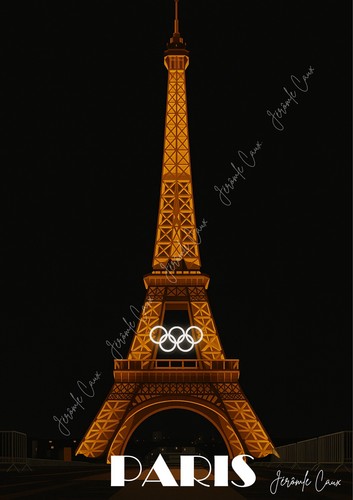 Affiche art travel tour eiffel - affiche,