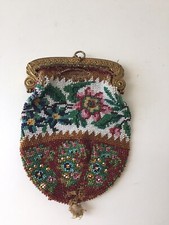 Bourse aumônière Porte-monnaie en perles XIX