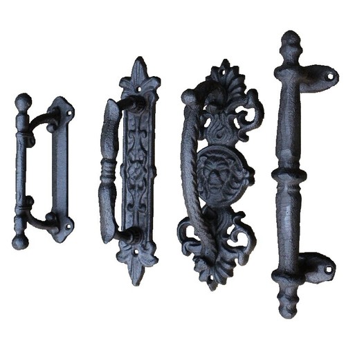 Noir fonte porte poignée - noir,