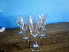 6 verres a vin blanc en cristal de Saint Louis signé modèle cerdagne 13 cm