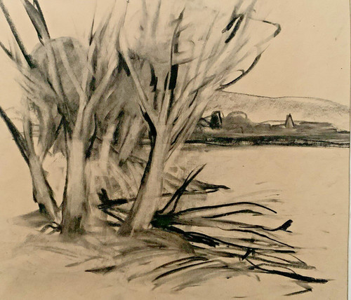 Tableau ancien paysage