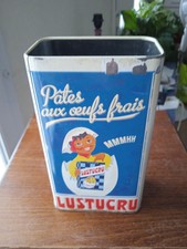 Boite en fer ancienne Lustucru Pâtes aux oeufs frais dans son jus 16,5 cm x 9,5