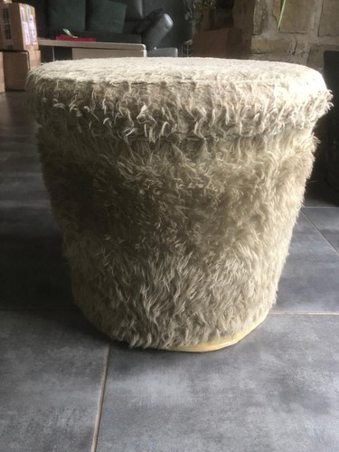 Pouf vintage moumoute - vintage,