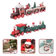  Train de noël en bois, 2