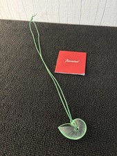 Collier coquillage ammonite  vert en cristal de Baccarat