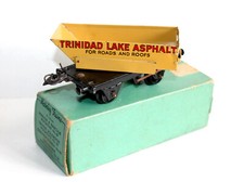 HORNBY O, 1/48 WAGON TOMBEREAU BENNE BASCULANTE PIVOTANTE, TRINIDAD LAKE ASPHALT