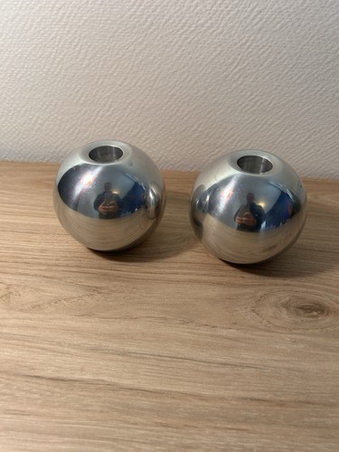 Paire bougeoirs boule - paire,