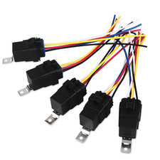 5 Pack 40/30 Amp Waterproof Automotive Relay Switch Harness Set 5-Pin 12V SPDT w