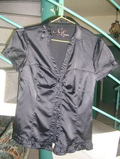 chemise noir petites manches Taille 38 Marque NO Excuse femme ou fille occasion 