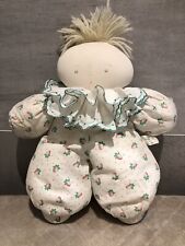 Doudou Poupée chiffon Lutin Moulin Roty. Vintage! Imprimé Fraises + collerette