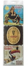 Lot De 6 Guinness Liège Soutenu dessous de Verre (Bois Look Gilroy Modèles)