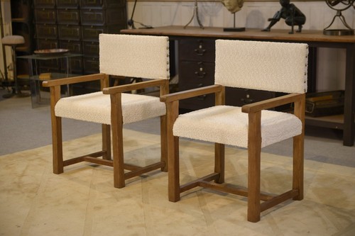 Paire fauteuils brutalistes - de,