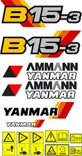 Ensemble D'Autocollants YANMAR B15-3 Pour Pelle