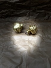 lot de 2 embouts Ancien de tringle à rideaux Style  Louis XVI Laiton doré XIXeme