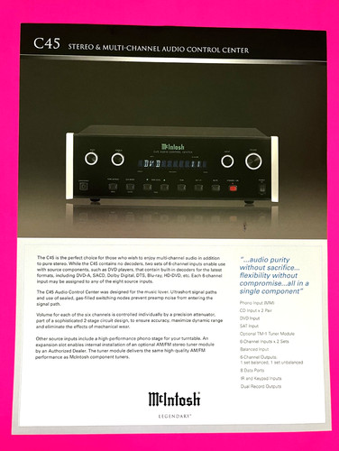 Mcintosh c45 preamp - mcintosh,