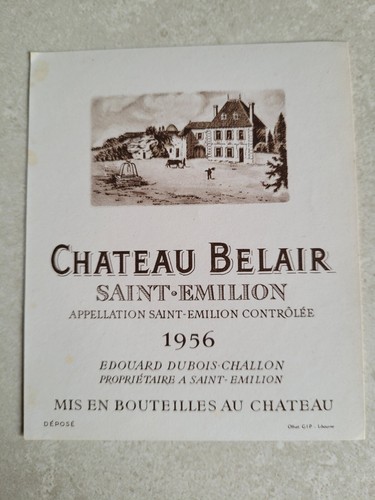 étiquette vin château belair - étiquette,