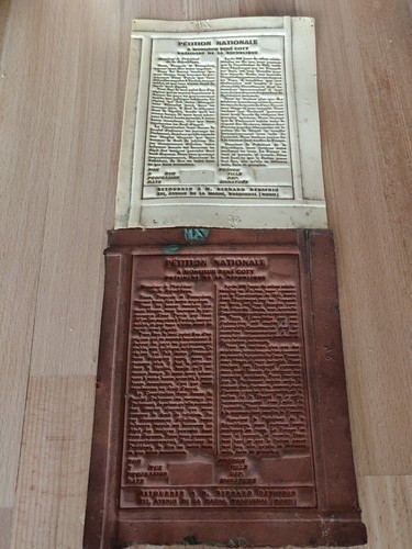 Plaque imprimerie pétition - plaque,