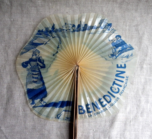 Ancien éventail publicitaire - ancien,