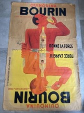 Grande Affiche ancienne originale QUINQUINA BOURIN- 1936  BELLENGER