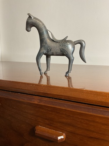 Ancienne statuette cheval fer - statuette,