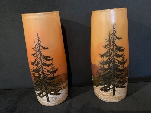 Paire vases signes jem - vases, "jem"