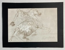 Claude WEISBUCH "Le cavalier au haut-de-forme" Lithographie signée
