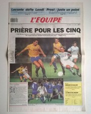 L'EQUIPE N°13.498 du 29/09/1989 - 2nd tour des Cpes d'Europe: Prière pour les 5