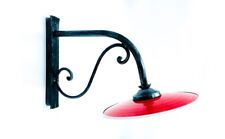 Lampe Mural pour Extérieur Fer Forgé Et Plat Rouge Attache E27 pour LED