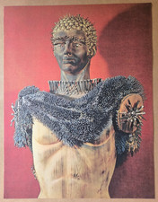 Héliochromie : Homme en bois - Scultpure Janine Janet pour Balenciaga. 1963