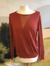 Pull fin 10 % laine Karl Marc John brique taille S en bon état.