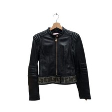 Versace for H&M   Women's Studded Leather Biker Jacket  Size US 4 EU 34