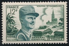 TIMBRE FRANCE 984** Maréchal Leclerc  1954