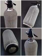 ANCIEN SIPHON GRILLAGE ET BAKÉLITE EAU DE SELTZ BISTROT VINTAGE ANNÉES 50'S TBE