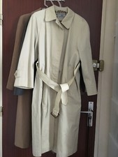 AQUASCUTUM BURBERRY PARIS TRENCH COAT RAIN UK 10 6 4 8 BEIGE TOP S M BELT DRESS 