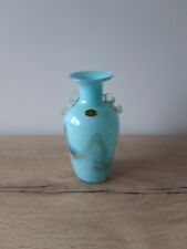 Vase chinois bleu décor vagues