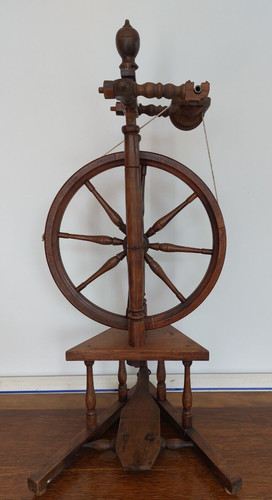 Ancien rouet bois objet - bois,