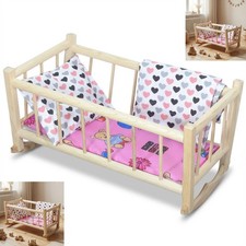 Berceau RETRO bois poupée +