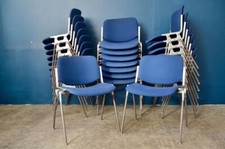 Chaises DSC 106 G. Piretti pour Castelli Vintage Design Bleu Empilables