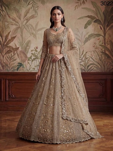 Gold party lehenga - lehenga, choli