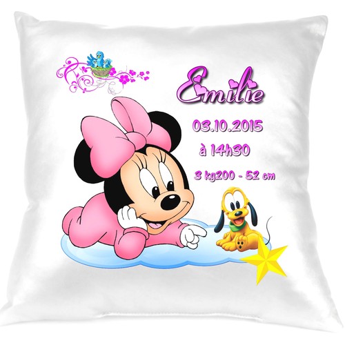 Coussin naissance bébé fille - bébé,